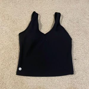 Senita Athletics ribbed Abby black tank